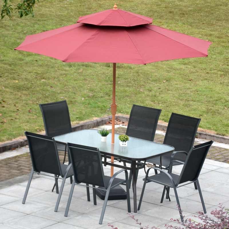 Iron Art Outdoor Table And Chairs Combined Patio Outdoor Table And Chairs Garden Casual Furniture Open-air Balcony Table And Chairs Three-Five Pieces