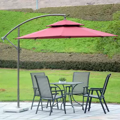 Outdoor folding table and chair five-piece Garden Balcony Bar Cafe casual farm casual dining table and chair set with umbrella