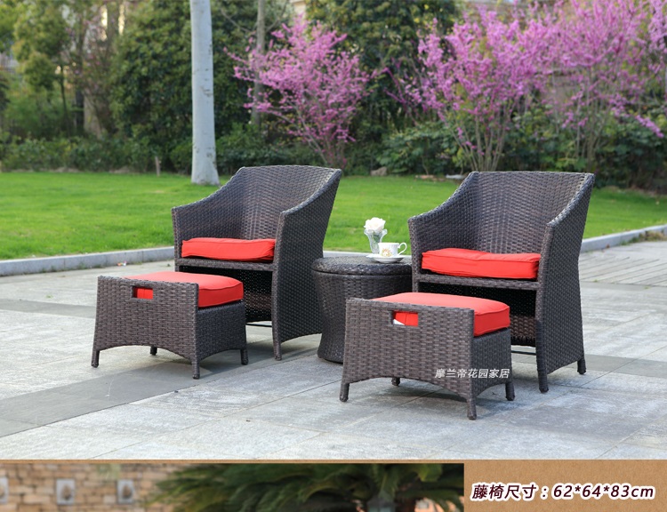 Bàn ghế ngoài trời bàn ghế sân vườn Ghế mía sân vườn Bộ năm mảnh Ban công giải trí kết hợp sofa ba mảnh bàn ghế mini ban công