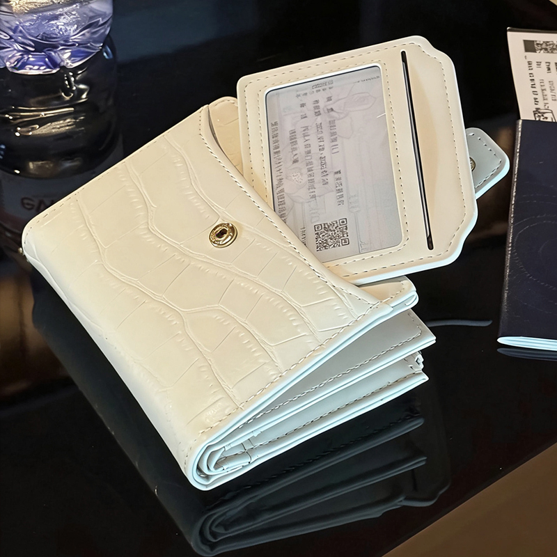 Korean Style New Women's Stone Pattern Short Wallet, Simple 80% off Foldable Zipper Multi-Card Slot Leather Wallet