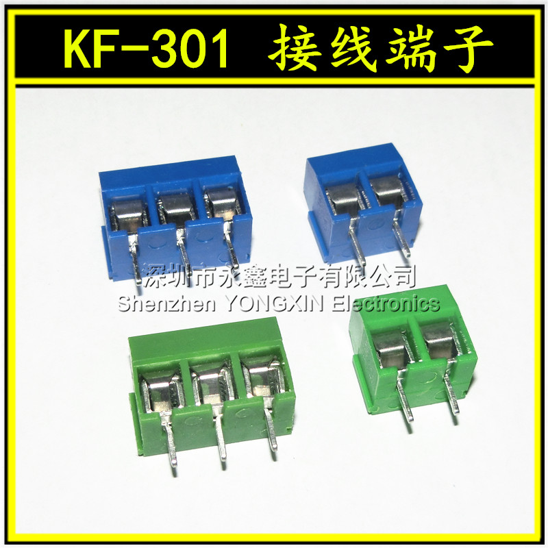 KF301-2P 3P Blue Green Terminal Post 5.0MM Pitch PCB Terminal Block 300V15A