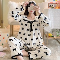 Japanese GP winter pajamas womens coral fleece thickened plus velvet pullover sweet comfortable soft skin-friendly home clothes