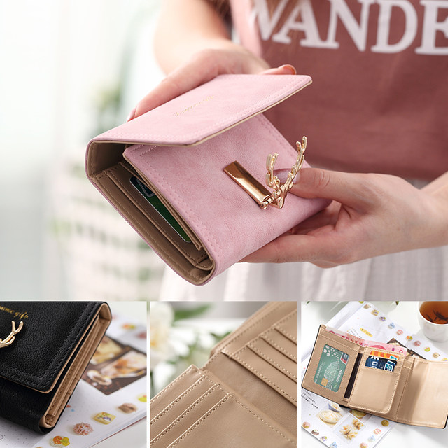 2024 new wallet women's short summer niche design ins students cute card bag wallet all-in-one bag for women