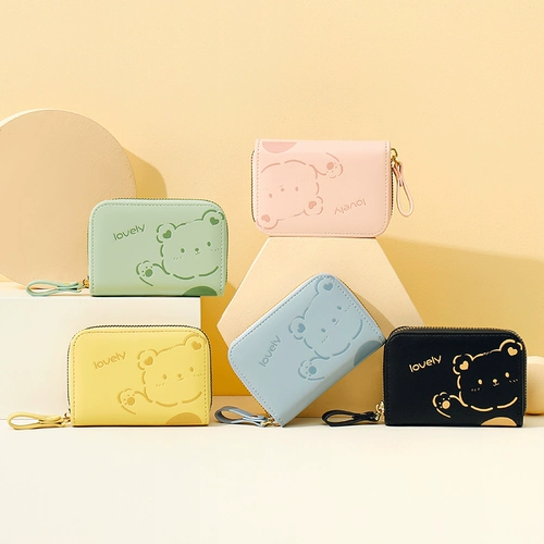 Мультяшный картхолдер, маленькая сумка через плечо, кошелек с молнией, японские и корейские