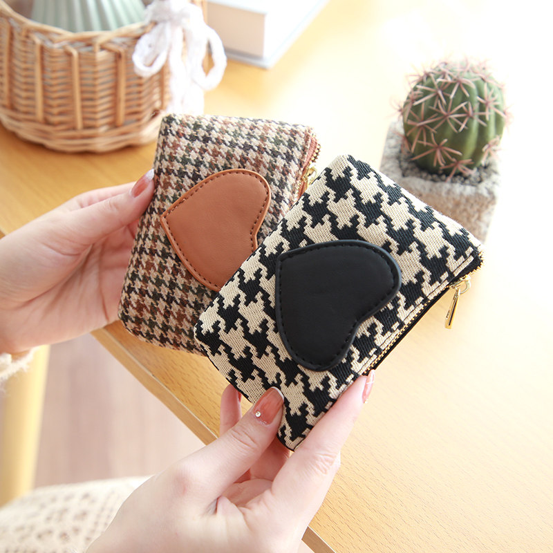 New gig-bird-style canvas laced with zero wallet woman small and small crowddesign mouth red key coin bag card bag