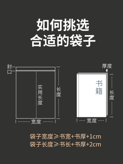 书籍保护袋小说漫画自封袋透明密封袋子防尘袋专辑图书收纳塑封袋