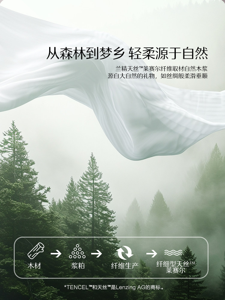 Mercury Home Textiles 60 Tencel Count ™ Lyocell Four-Piece Silver Fiber Antibacterial Set Satin Light Luxury Bed Sheets and Quilt Cover