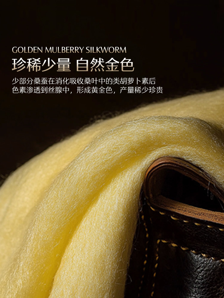 Mercury Home Textiles Golden Mulberry Silk Winter Quilt Class a Antibacterial Warm Quilt Pure Cotton Silk Quilt Core Autumn and Winter Light Luxury Gift