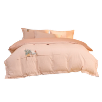 Mercury Home Textiles 100% cotton brushed four-piece set 100% cotton antibacterial kit quilt cover sheets dormitory home bedding