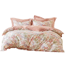 Mercury Home Textiles 100% Cotton Brushed Antibacterial Four-piece Warm Set 100% Cotton Bed Sheets and Quilt Covers Autumn and Winter Bedding 24 New Products