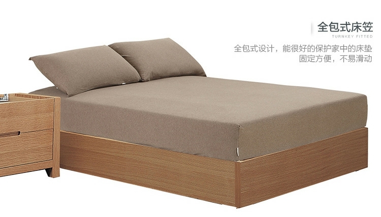 Nhà dệt thủy ngân đơn tấm trải giường bằng vải cotton đan 笠 giường đôi đơn 1,8m trải giường đơn giản theo luật thời gian 	ga chun trải giường 2mx2m2	