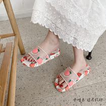 Japanese GP Slipper female summer cute girl home wear non-slip transparent jelly sandals