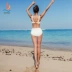 Áo tắm ba màu nữ bikini trắng gợi cảm 3 điểm ngực lớn ngực nhỏ tụ tập học sinh mảnh mai nóng bỏng - Bikinis Bikinis