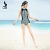 Ba người phụ nữ áo tắm kỳ lạ che bụng là bảo thủ mỏng bảo thủ tam giác Xiêm ngực nhỏ tụ tập thể thao áo tắm mỏng Hàn Quốc - Bộ đồ bơi One Piece Bộ đồ bơi One Piece
