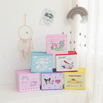 Cute cartoon foldable drawer type desktop storage box sundries finishing box table cosmetics storage box home