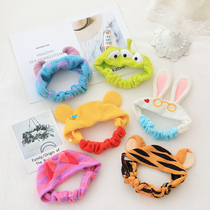 Cute cartoon Three-dimensional plush face wash hair band mask hair hoop headgear female makeup simple