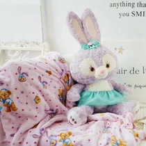 Cute long ears rabbit pillow blanket office flannel blanket air conditioning blanket dual use pillow blanket