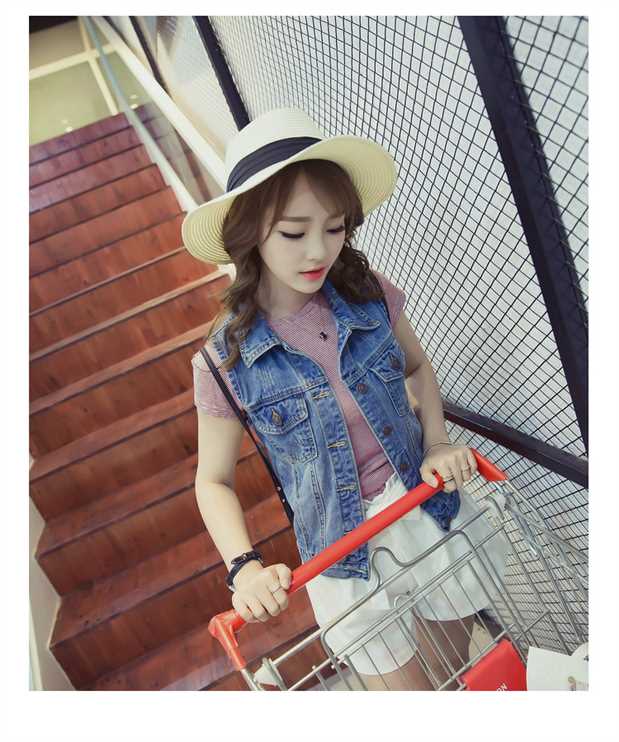 [Đặc biệt hàng ngày] Mùa thu mới 2017 Phụ nữ Hàn Quốc Kích thước lớn Retro Vest Vest ngắn Tide đồ nữ đẹp