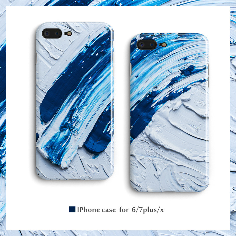 Apple xs max xr watercolor oil painting literary couple models iphone 11pro 8 7plus 6s mobile phone case