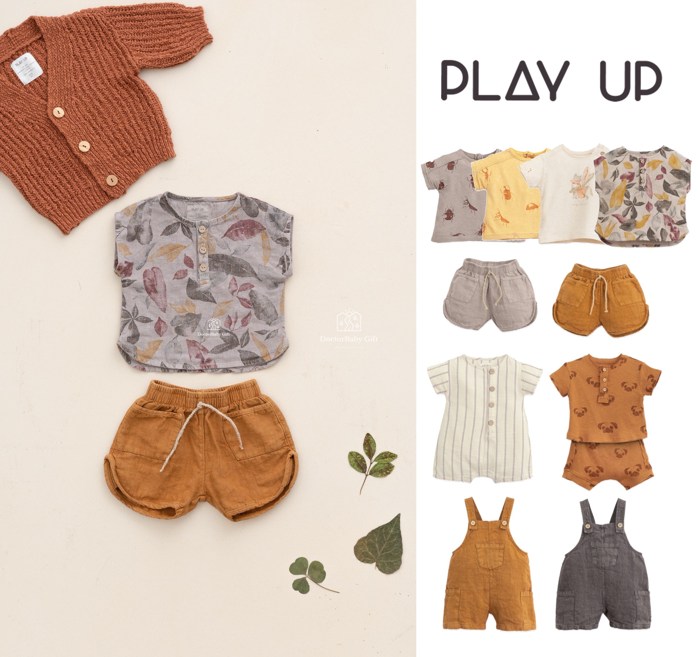 6 Discount No Refund Play Up Children Organic Cotton Linen Short Sleeves T-shirt Shorts Cuddling Bag Pants 11
