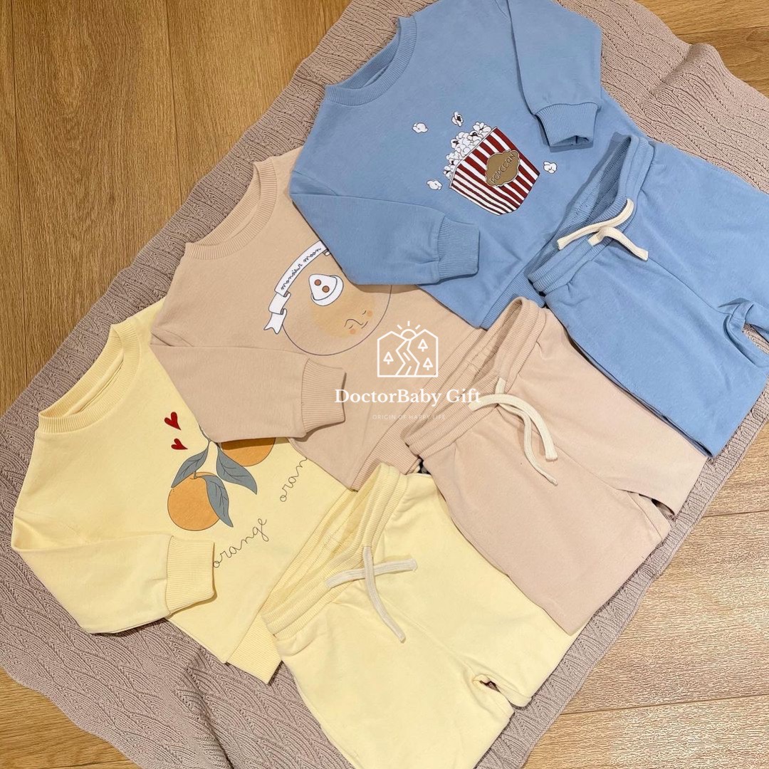 The No. 6 discount is not back for Denmark Konges Slojd infant cute printed candy color sweatshirt shorts 11