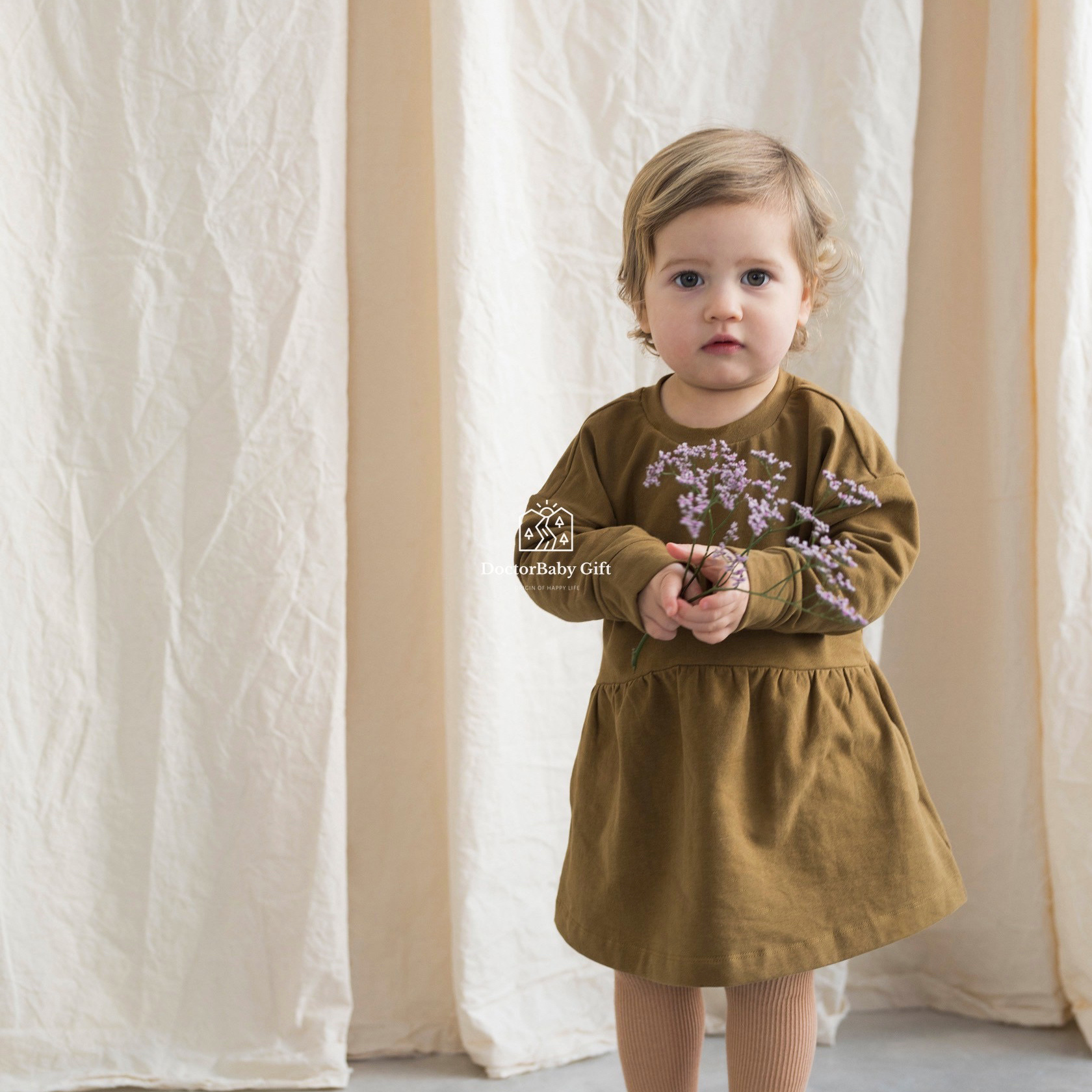The 6 discount does not deback the Dutch Phil Phae baby organic cotton long sleeve foreign dress soft and pro-skin 11