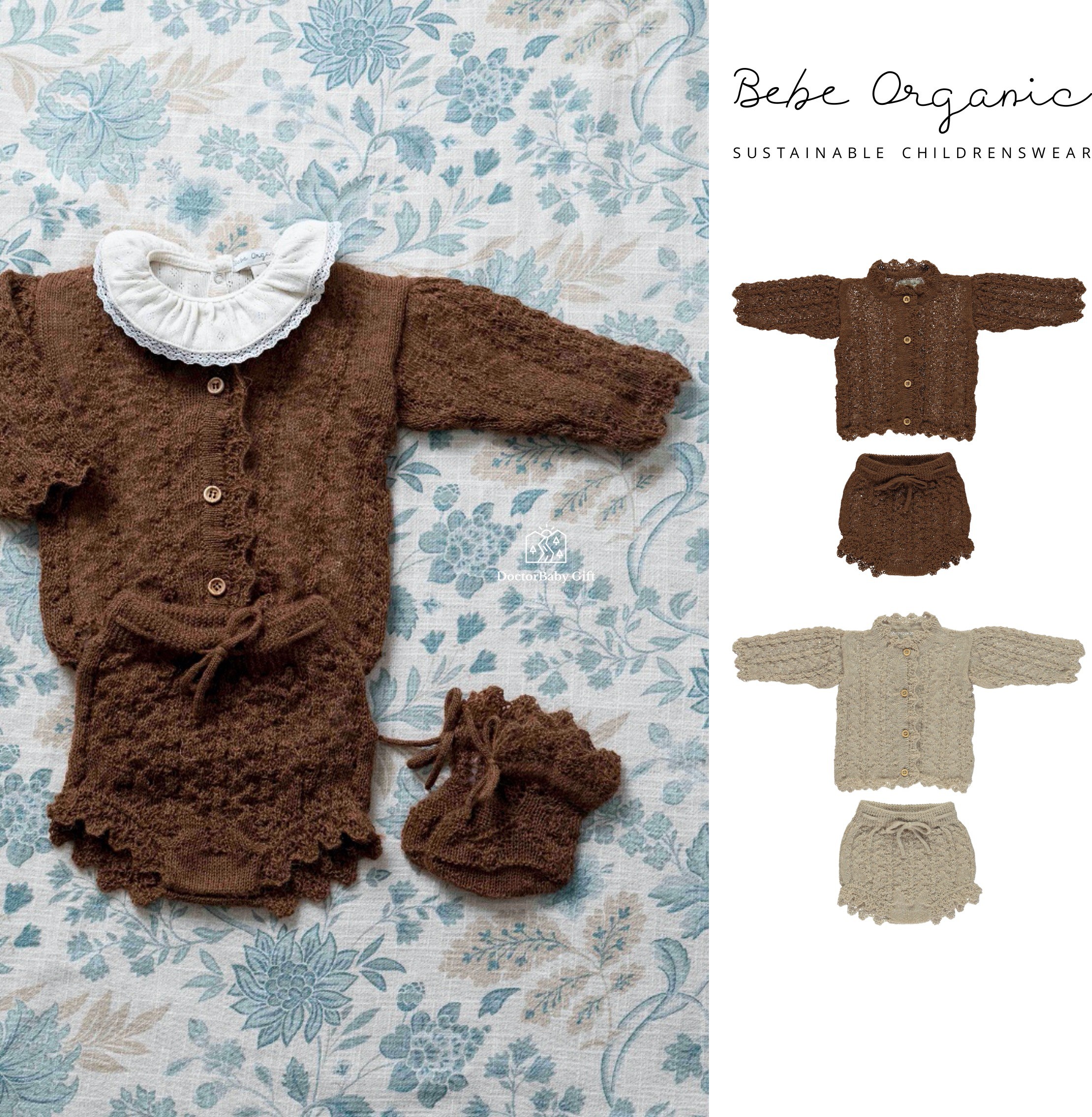 The 6 discount does not deback the Bebe Organic baby wool cashmere knit sweater lace shorts 11