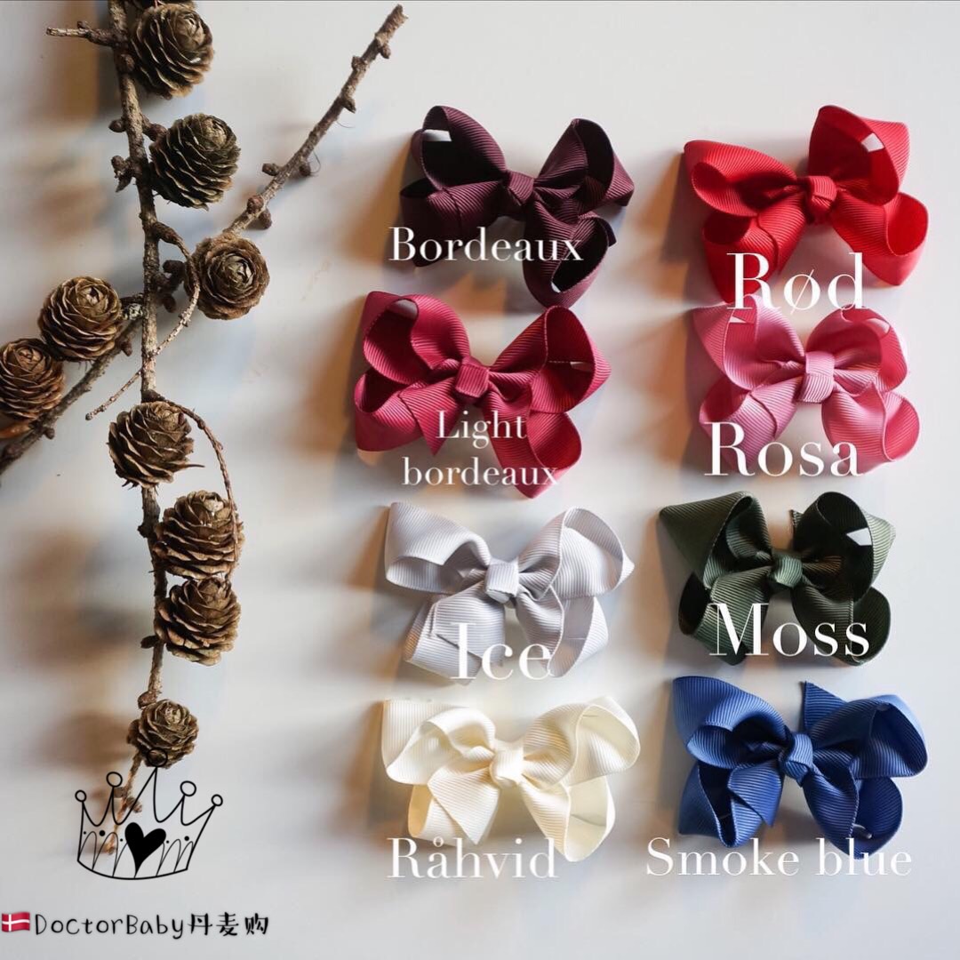 ▲Spot Danish Bows Children's handmade bow Bangs hairpin Hairpin temperament models do not contain nickel medium