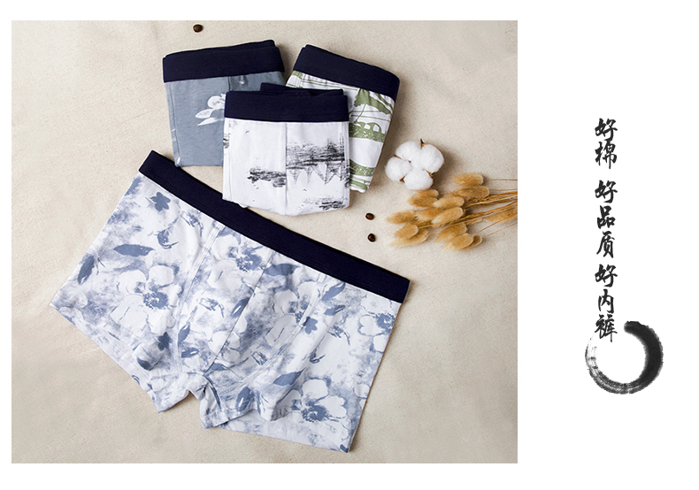 Nam Cực đồ lót nam boxer cotton gợi cảm lỏng lẻo quần short bốn góc đầu mùa hè mỏng phần thoáng khí mùa hè - Nam giới quần chip