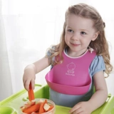 Детский мягкий трехмерный водонепроницаемый съемный большой нагрудник для еды для раннего возраста