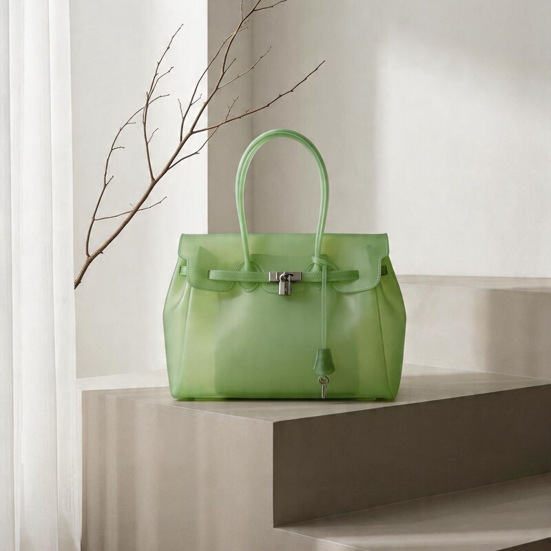 New Kelly Bag Large Capacity Shoulder Tote Bag Kiiikiii Same Style Jelly Bag Horizontal Shoulder Tote Bag