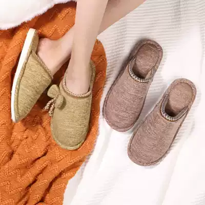 Foot dance cotton slippers women cute winter thick soled indoor home non-slip male couple pregnant women mute elderly