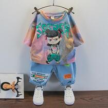 South Korea ins boys summer suit foreign style children's fashion thin summer handsome clothes baby children's clothing summer 3