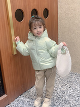 South Korean childrens clothing childrens down clothes 2021 autumn and winter boy girl short Thickened Jacket Baby Korean Version Bread