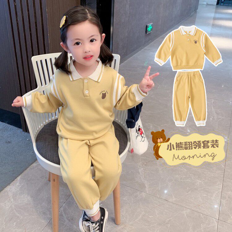 National Tide Children's Spring Suit Girls 2022 Spring and Autumn Han Fan Early Spring Children's Clothing Baby Children's Western Style Tide Two-piece Set