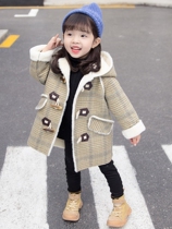 South Korean girl thickening autumn and winter clothing fur coats little girl baby foreign air long and velvety children clothes big clothes