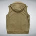 Long Hao Jeep thậm chí vest nhiều túi cỡ lớn cotton vest vest phóng viên câu cá vest nam vest vest - Áo vest cotton áo khoác ghi lê nam Áo vest cotton