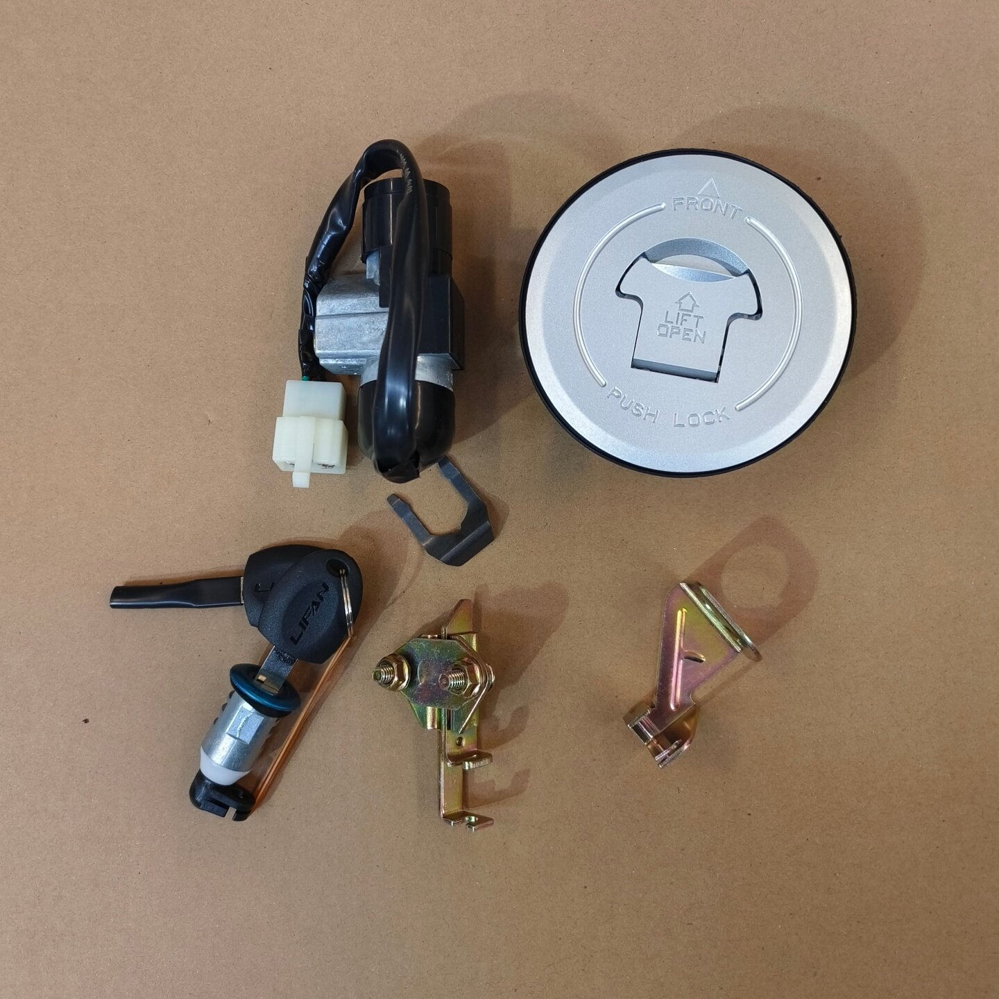 Lifan Motorcycle KPMINI150 Mini LF150-5U 5W Set Lock Full Vehicle Lock Ignition Switch Fuel Tank Cover