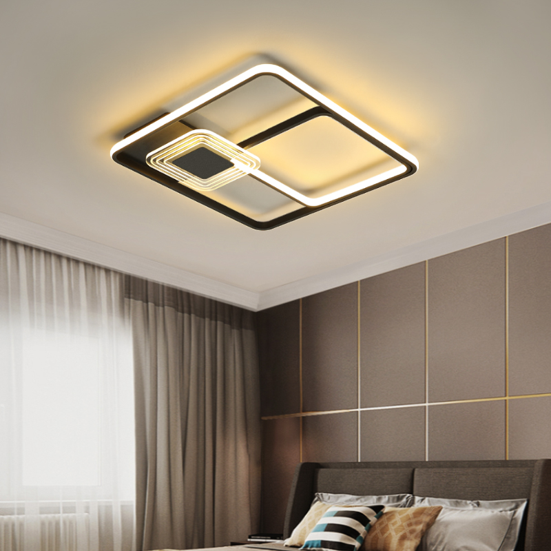 Light luxury bedroom light Simple modern study light Golden led ceiling light Creative warm romantic master bedroom light