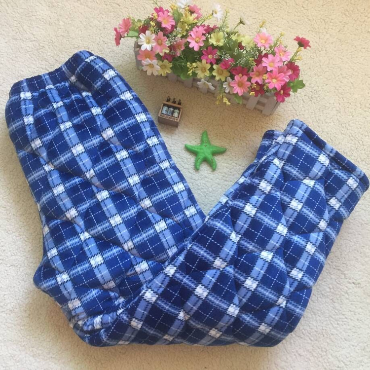 Đặc biệt cung cấp cho phụ nữ mùa đông quần ba lớp quilted san hô nhung dày quần ngủ flannel nữ ấm áp quần thường nhà quần ống rộng nữ