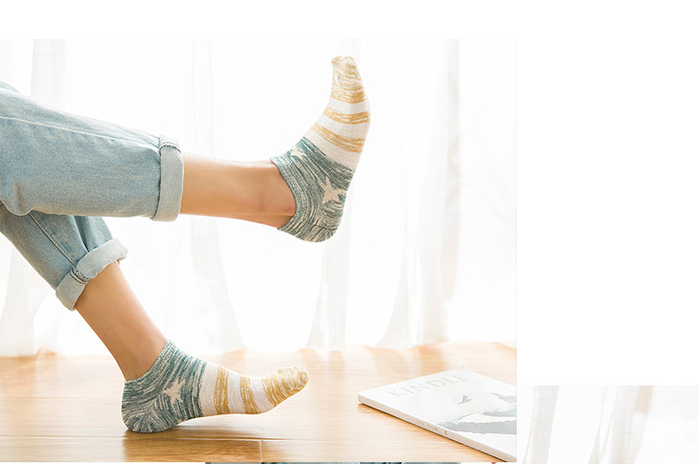 Vớ Nam Cực vớ nam triều mùa hè khử mùi thấm mồ hôi mùa hè thấp giúp vớ thuyền nông miệng mỏng phần ống cotton ngắn vớ - Vớ sợi tre tất hàn quốc