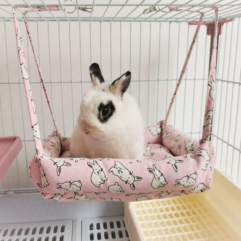 Pet rabbit swing cotton nest hanging hammock nest warm thickened canvas nest rabbit rabbit chinchilla hamster cartoon sleeping pad