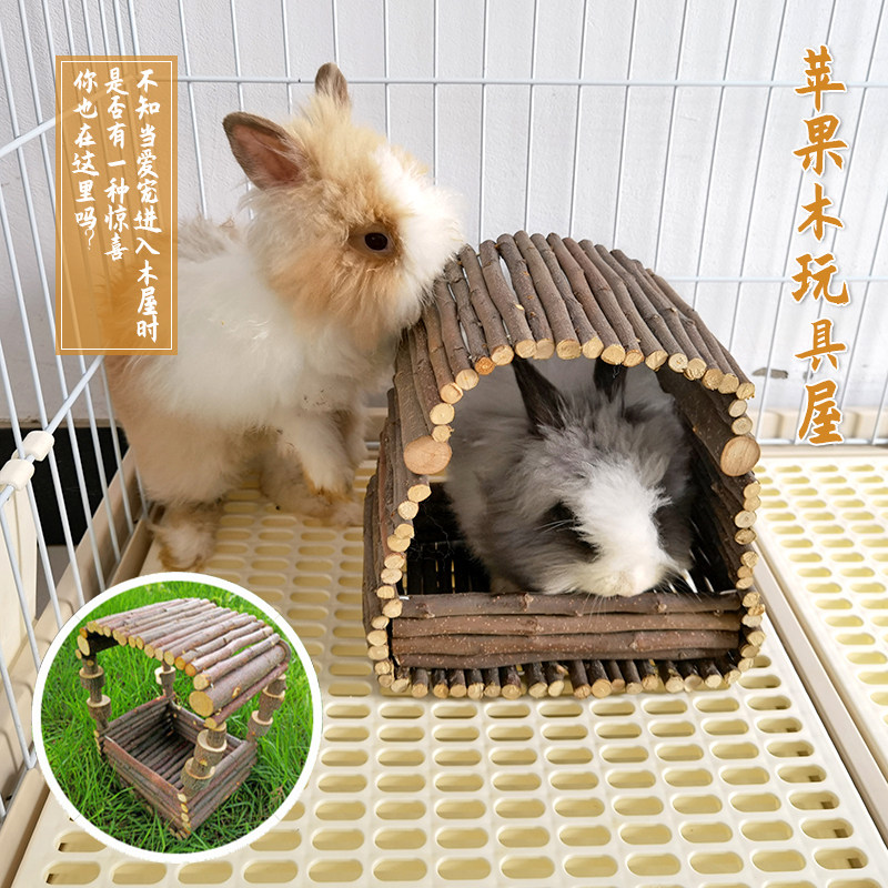 Apple Wood Toy House Apple Branches Dragon Cat Wood Nest Pet Rabbit Grindhis Toy Bin Rat Guinea Dolphin Cool Kiosk Shelter From Nest