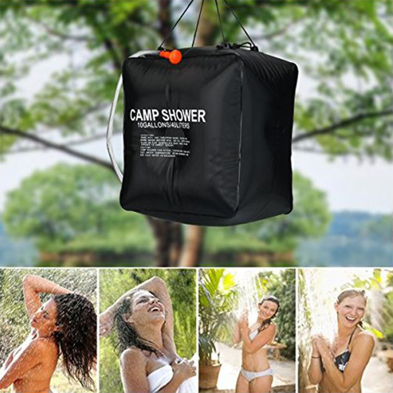 Outdoor camping supplies Field shower bag Solar shower bag 40L water bag Wash your hands and wash your face more water bags