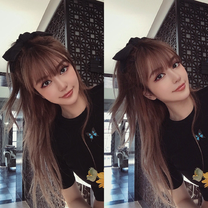 Zhou Yangqing the same paragraph black oversized bow hairpin Korean super fairy back net red hair card headdress hair rope female