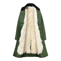 Northeastern Army coat cold-proof and warm labor protection coat dads army green pure wool coat duty station clothes for the elderly