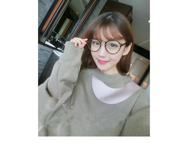Ulzzang văn học retro đàn ông và phụ nữ Hàn Quốc hộp lớn hộp đen rừng nhỏ nhà cận thị kính phẳng khung tròn gọng kính cận nam