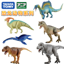 TOMY Doca Simulation Small Dinosaur Animal Model Boy Toy Tyrannosaurus Triangle Velociraptor Tiger