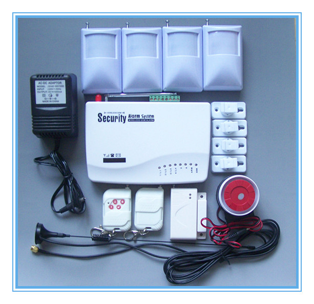 GSM burglar alarm suit 4 infrared detectors Family shops General Saint Nick 2015 new