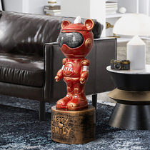 Creative violent bear retro large ornaments floor-to-ceiling paper box home living room TV wine cabinet decoration piggy bank gift